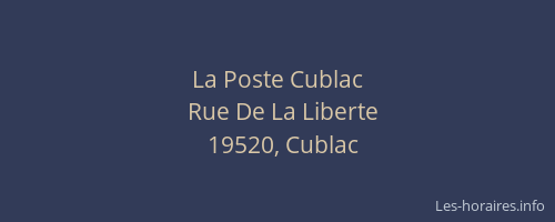 La Poste Cublac