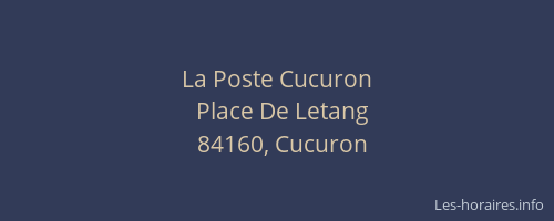 La Poste Cucuron