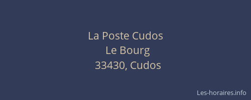 La Poste Cudos