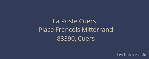 La Poste Cuers