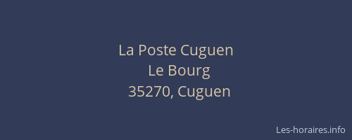 La Poste Cuguen