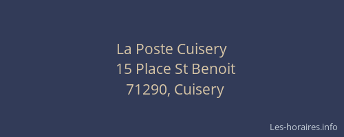 La Poste Cuisery