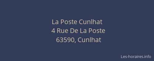 La Poste Cunlhat