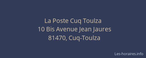 La Poste Cuq Toulza