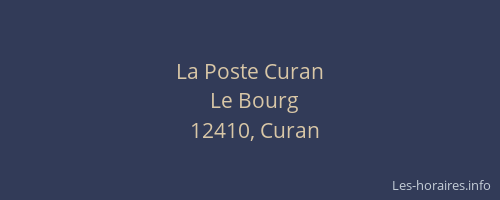 La Poste Curan
