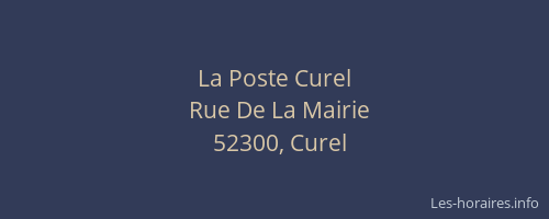 La Poste Curel
