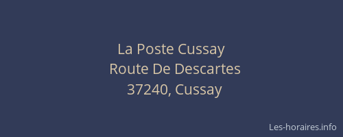La Poste Cussay