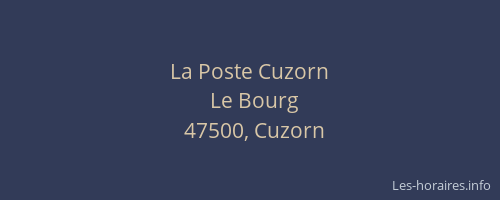 La Poste Cuzorn
