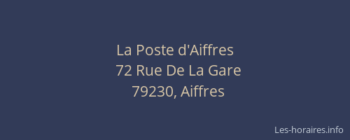 La Poste d'Aiffres