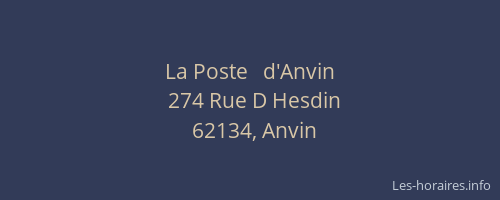 La Poste   d'Anvin