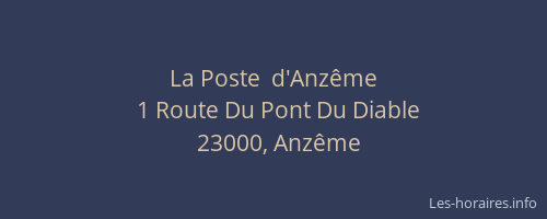 La Poste  d'Anz&ecirc;me