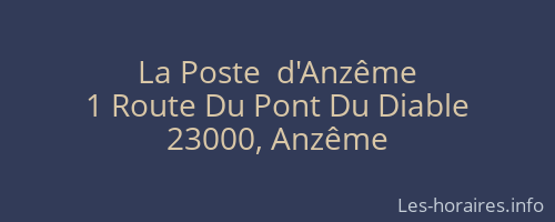 La Poste  d'Anzême