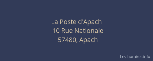 La Poste d'Apach