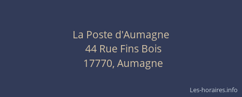 La Poste d'Aumagne