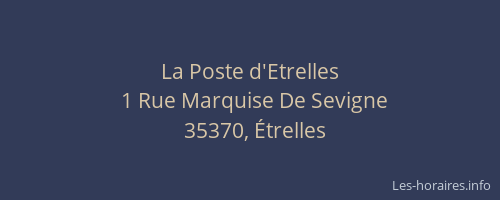 La Poste d'Etrelles