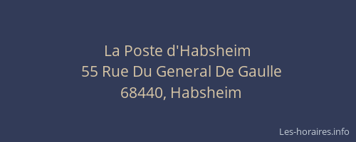 La Poste d'Habsheim