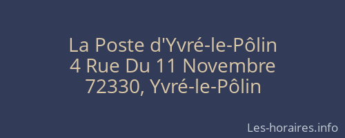 La Poste d'Yvré-le-Pôlin