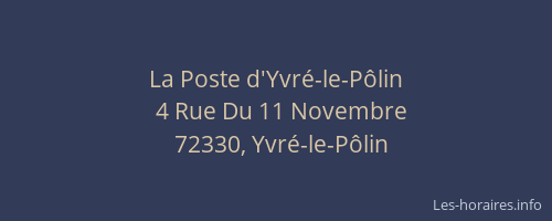 La Poste d'Yvré-le-Pôlin