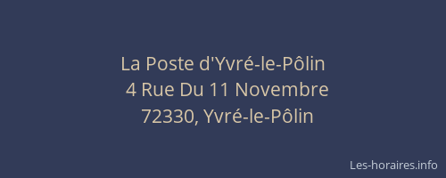 La Poste d'Yvr&eacute;-le-P&ocirc;lin