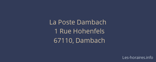 La Poste Dambach
