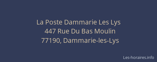 La Poste Dammarie Les Lys