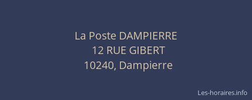 La Poste DAMPIERRE