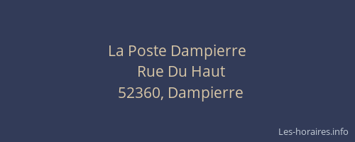 La Poste Dampierre