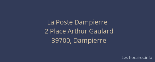 La Poste Dampierre