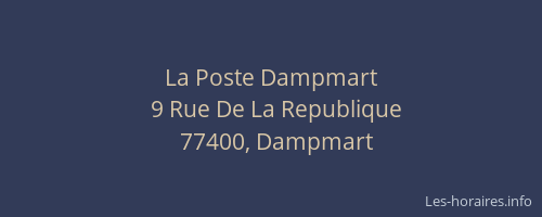 La Poste Dampmart