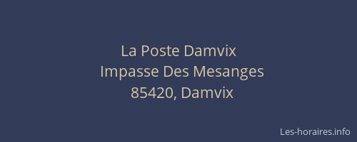 La Poste Damvix