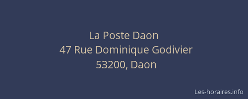 La Poste Daon