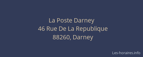 La Poste Darney