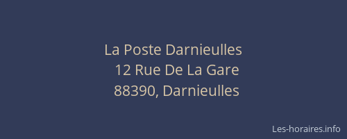 La Poste Darnieulles