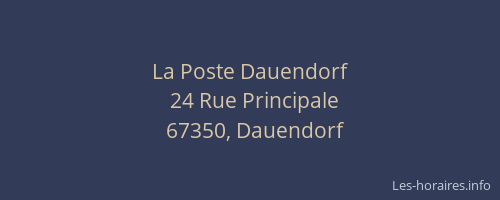 La Poste Dauendorf