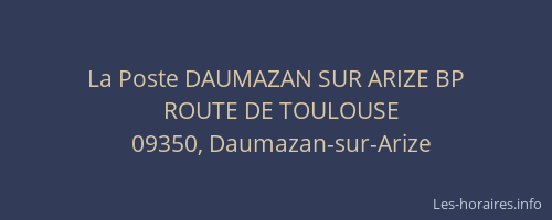 La Poste DAUMAZAN SUR ARIZE BP