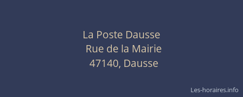 La Poste Dausse