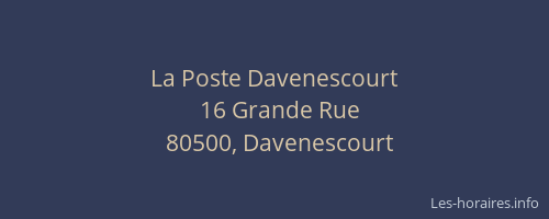 La Poste Davenescourt
