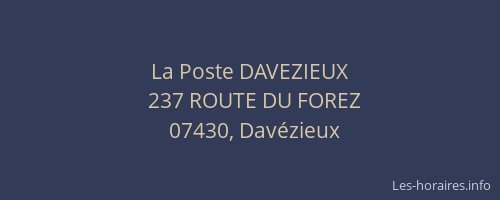 La Poste DAVEZIEUX