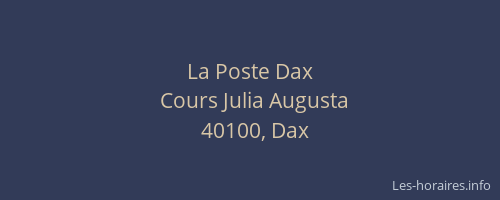 La Poste Dax