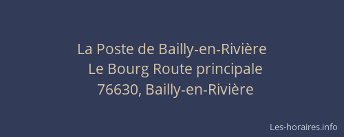 La Poste de Bailly-en-Rivière