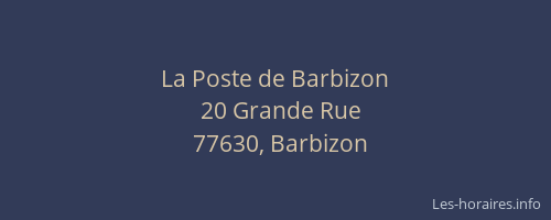 La Poste de Barbizon