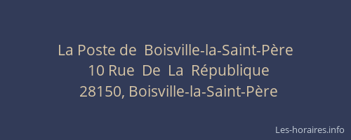 La Poste de  Boisville-la-Saint-Père