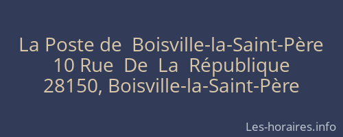 La Poste de  Boisville-la-Saint-Père