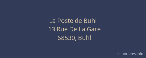 La Poste de Buhl