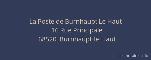 La Poste de Burnhaupt Le Haut