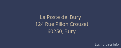 La Poste de  Bury