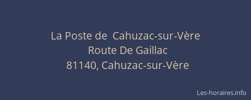 La Poste de  Cahuzac-sur-Vère