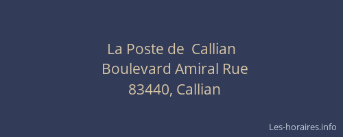 La Poste de  Callian
