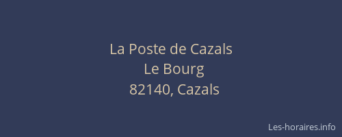 La Poste de Cazals