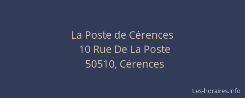 La Poste de C&eacute;rences